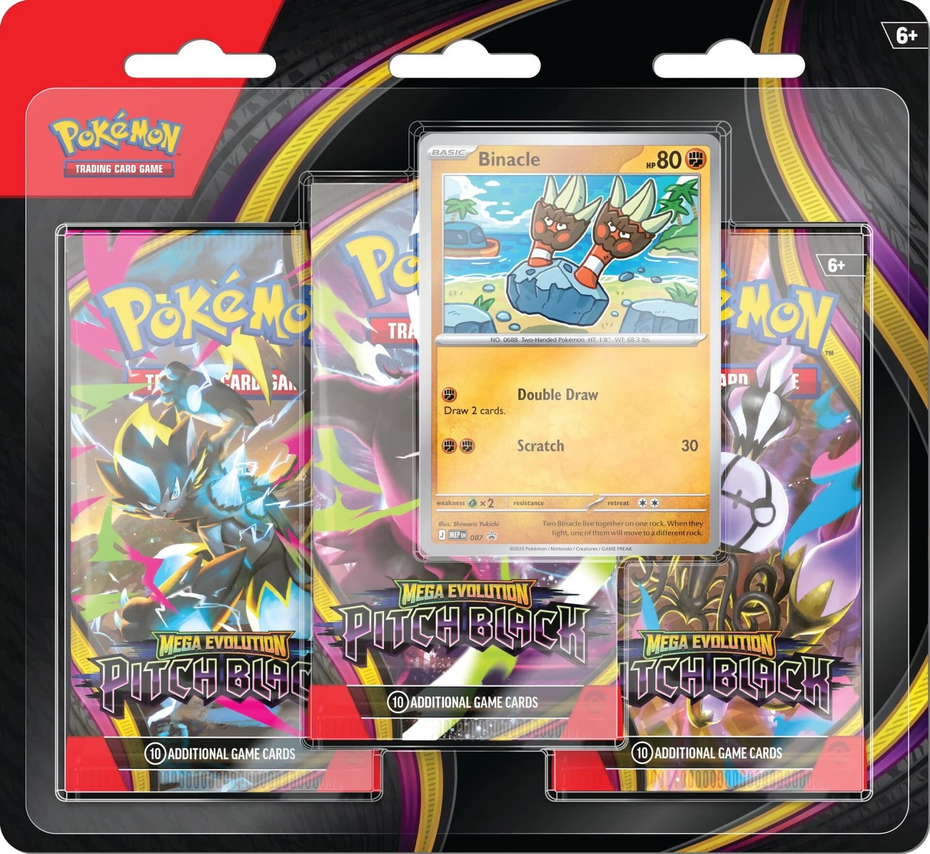 Mega Evolution Pitch Black 3 Pack Blister